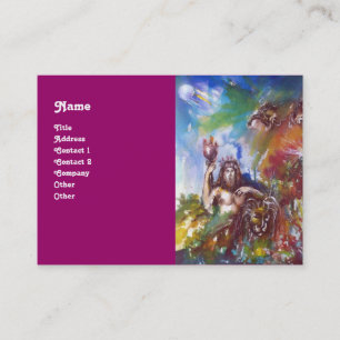 Tarjeta De Visita JUPITER AND LION , morado azul morado