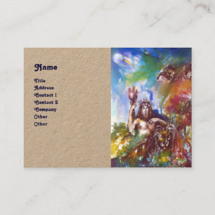 Tarjeta De Visita JUPITER Y LION Papel Kraft Griego de mitología