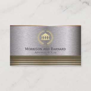 Tarjeta De Visita Juzgado de oro y plata de abogado moderno