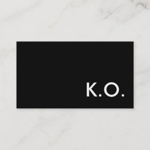 Tarjeta De Visita k.o. golpe de gracia