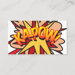 Tarjeta De Visita KA-POW Diversión Retro Cómic
