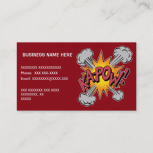 Tarjeta De Visita ¡KA-POW! Gráfico de Cómic