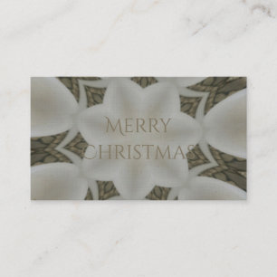 Tarjeta De Visita Kaleidoscope Diseño Flor Blanquecina Blanco