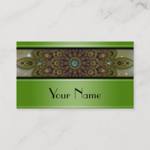 Tarjeta De Visita Kaleidoscope Fractal Mandala III + su texto