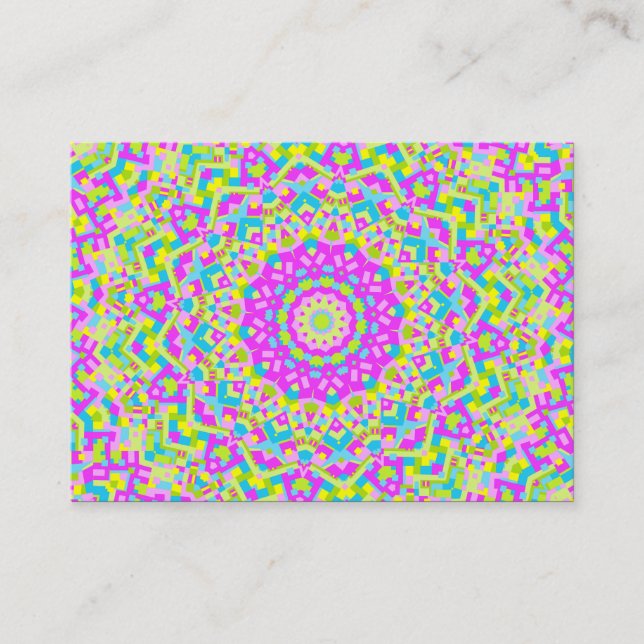 Tarjeta De Visita Kaleidoscopio colorido 08 (Anverso)