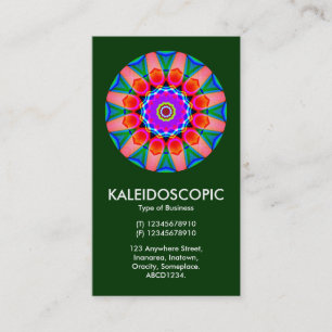 Tarjeta De Visita Kaliedoscopic Mandala 03 - Verde oscuro (003300)