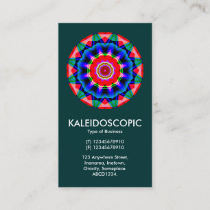 Tarjeta De Visita Kaliedoscopic Mandala 04 - Verde oscuro (003333)