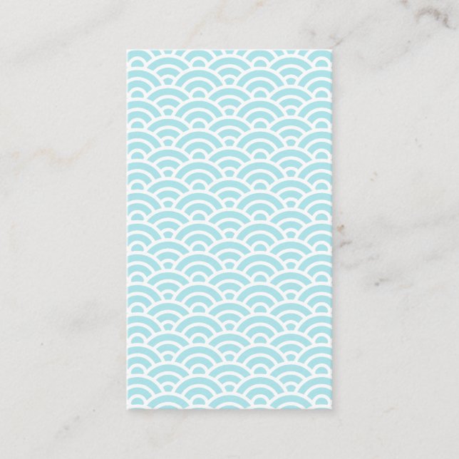 Tarjeta De Visita KAMENOZOKI 173 Olas Seigaiha - Ver Energetico. (Anverso)