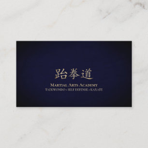 Tarjeta de visita Kanji Taekwondo Gold