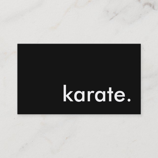 Tarjeta De Visita karate. (Anverso)