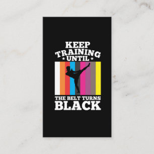 Tarjeta De Visita Karate Kick, entrenador de arte marcial del cintur