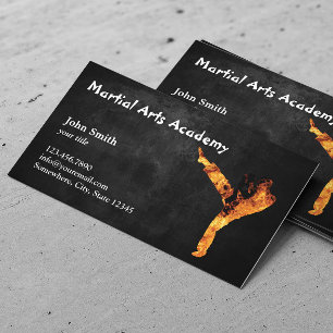 Tarjeta De Visita Karate profesional de la Academia de Artes Marcial