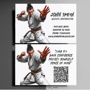 Tarjeta De Visita Karate Taekwondo Judo Instructor de Artes Marciale