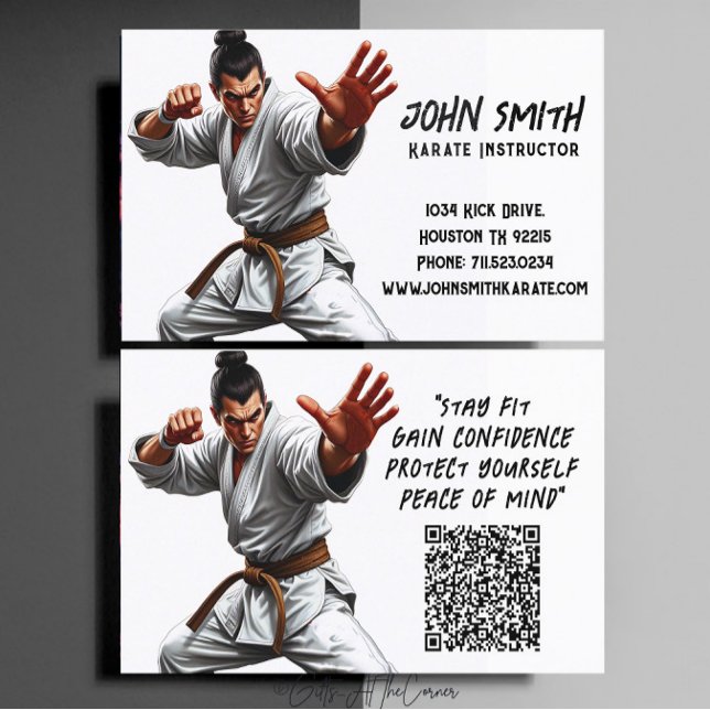Tarjeta De Visita Karate Taekwondo Judo Instructor de Artes Marciale (Subido por el creador)