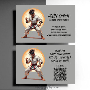 Tarjeta De Visita Karate Taekwondo Judo Instructor de Artes Marciale