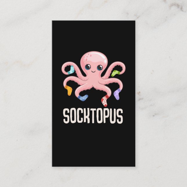 Tarjeta De Visita Kawaii Octopus Cute Kraken Sea Animal Lover (Anverso)