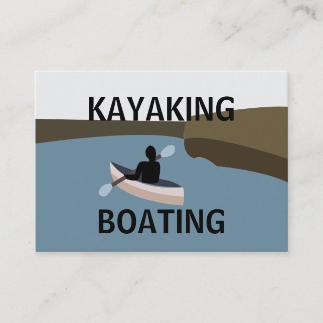 Tarjeta De Visita Kayak Kayaking Booting (Anverso)