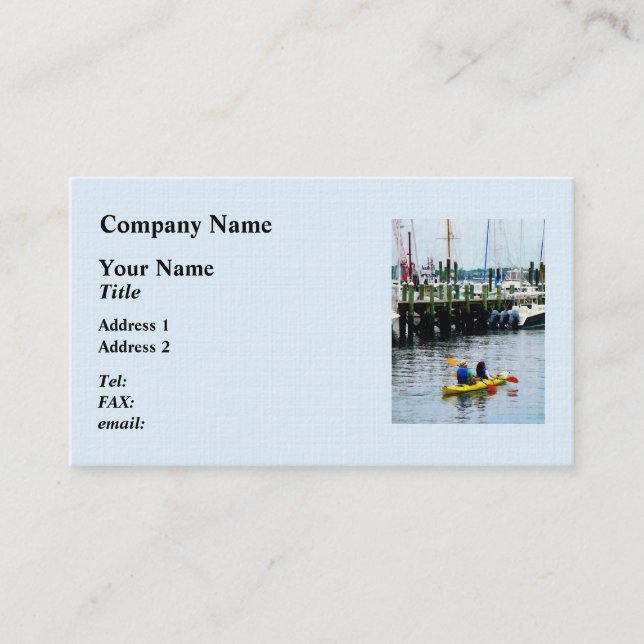 Tarjeta De Visita Kayaking Bristol RI (Anverso)