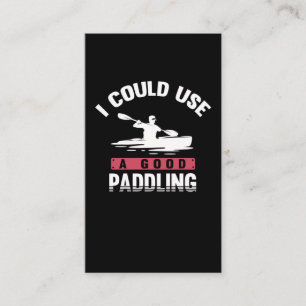Tarjeta De Visita Kayaking Humor Paddling Witty Kayaker