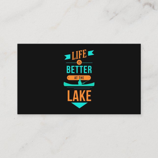Tarjeta De Visita Kayaking Life Is Better At The Lake (Anverso)