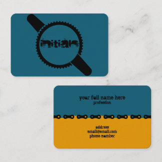 Tarjeta De Visita Keep Turning That Crank Blue Orange