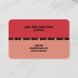 Tarjeta De Visita Keep Turning That Crank Red Pink Visitenkarte