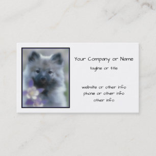 Tarjeta De Visita Keeshond y Columbine - Fotografía de perro