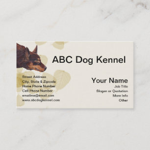Tarjeta De Visita Kelpie rojo australiano impresionante