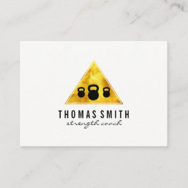 Tarjeta De Visita Kettle Bell Personal Trainer Triángulo de Oro