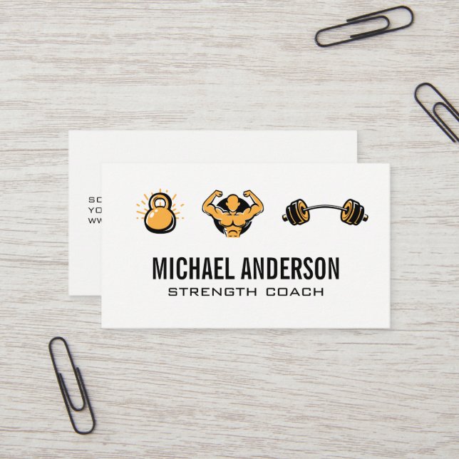 Tarjeta De Visita Kettle Bell | Pesos | Gimnasio (Anverso/Reverso In Situ)