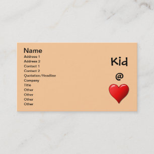 Tarjeta de visita Kid @ Heart