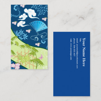 Tarjeta De Visita Kimono azul