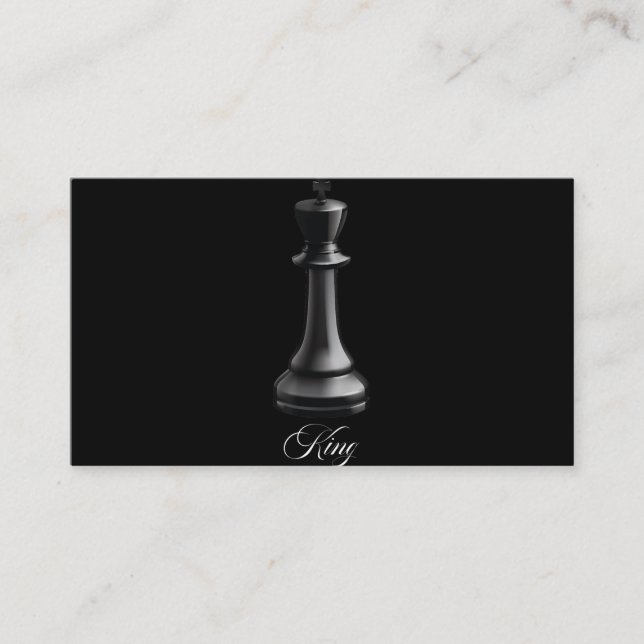 Tarjeta De Visita King Chess Piece Halloween Disfraces de ajedrez Lo (Anverso)