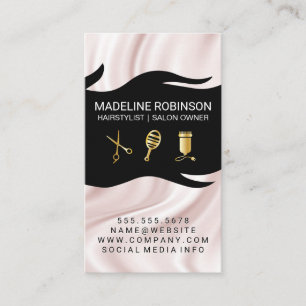 Tarjeta De Visita Kit de estilo de Drapery de seda   Cabello y belle