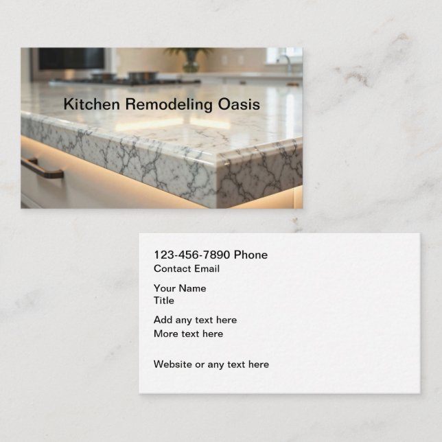 Tarjeta De Visita Kitchen And Bath Home Renovations (Anverso / Reverso)