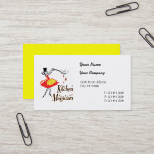 Tarjeta de visita Kitchen Magician Retro