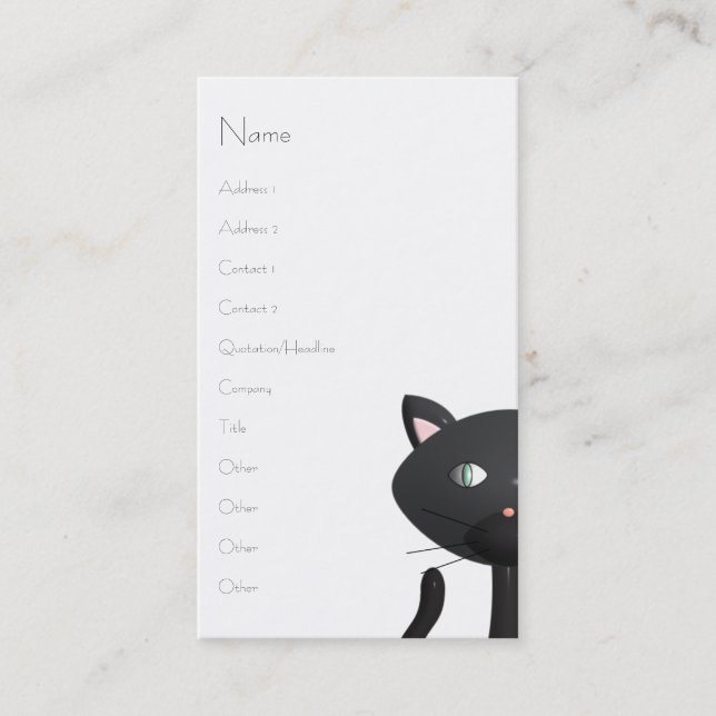 Tarjeta De Visita Kitty en París (Anverso)