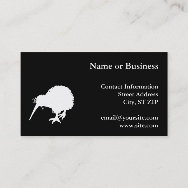 Tarjeta De Visita Kiwi Bird (Anverso)