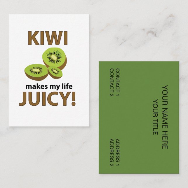 Tarjeta De Visita Kiwi Fruit (Anverso / Reverso)