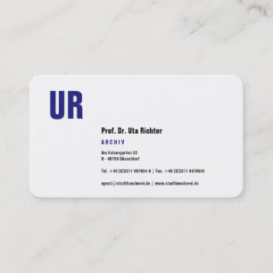 Tarjeta De Visita Klare Visitenkarte mit blau