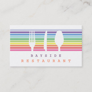 Tarjeta de visita Knife de la Cuchara de Alimentos