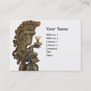 Tarjeta De Visita KNIGHT HELMET CON EAGLE MONOGRAM Heráldico