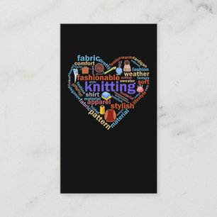 Tarjeta De Visita Knitt Heart Yarn Lover