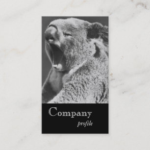 Tarjeta De Visita Koala bostezando