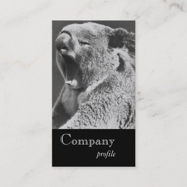 Tarjeta De Visita Koala bostezando (Anverso)