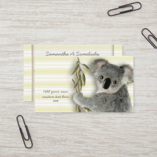 Tarjeta De Visita Koala linda