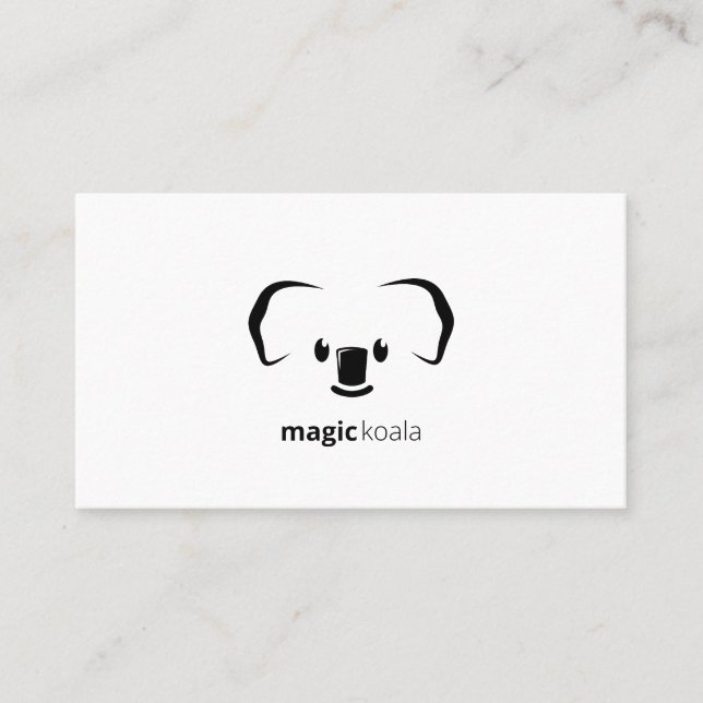 Tarjeta De Visita Koala Magic Modern Cute Animal (Anverso)