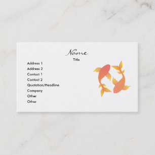 Tarjeta De Visita Koi precioso