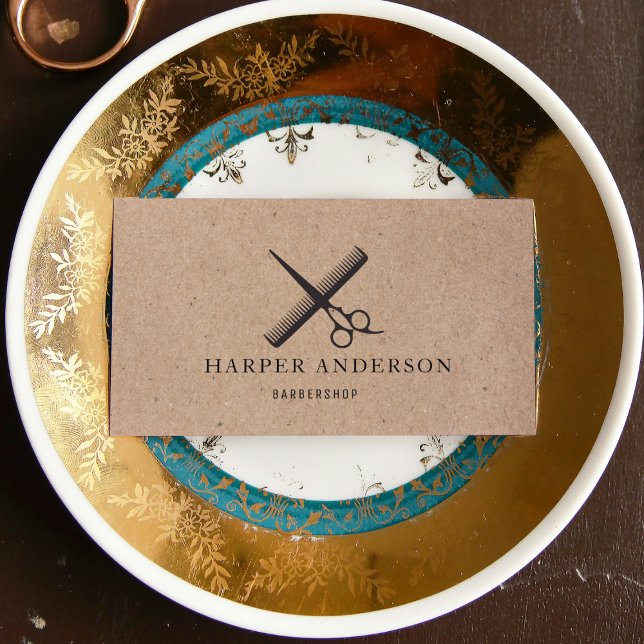 Tarjeta De Visita Kraft Beauty Hair Studio Artista profesional (Subido por el creador)