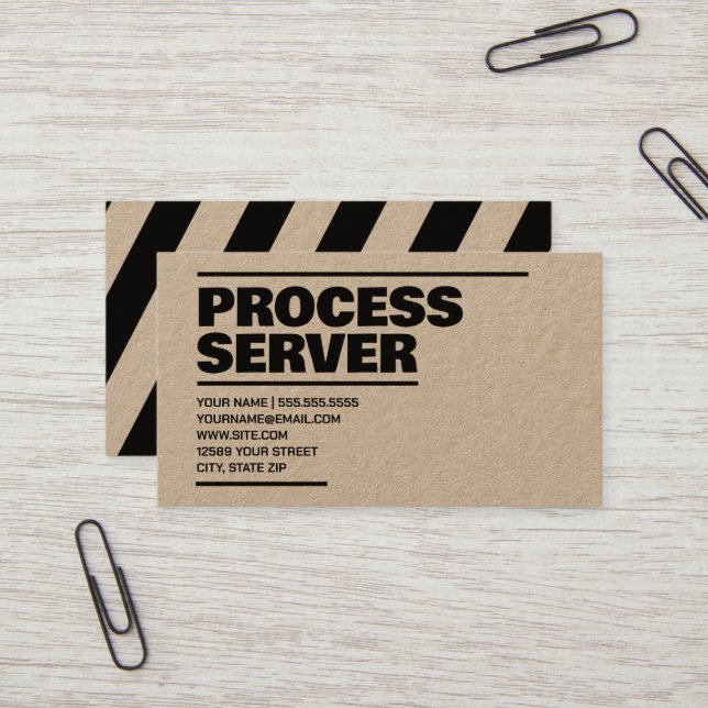Tarjeta De Visita Kraft de servicio de procesos (Anverso/Reverso In Situ)